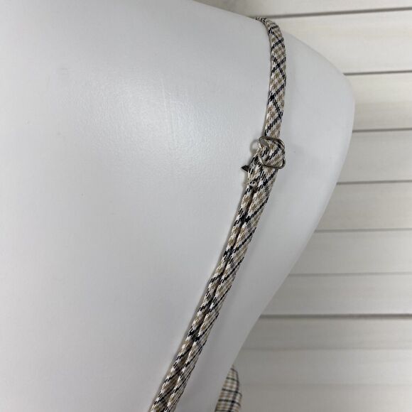 Princess Polly Alaysiah Mini Dress‎ Tan Check Spaghetti Strap AU 12 US Size 8 - Picture 7 of 11